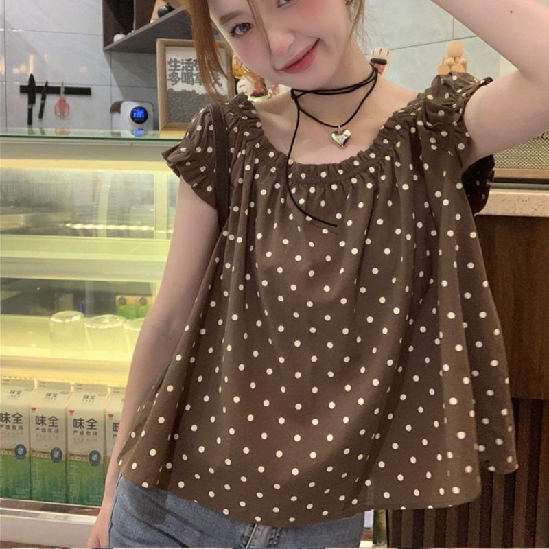 Summer Youth Clothing - Korean Temperament Polka Dot Loose Blouse