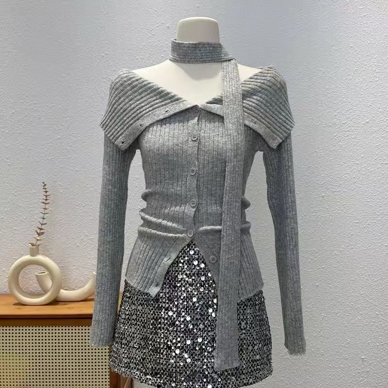 Y2K Korean Sweaters Turn-Down  - Summer Jumper Clothing review and price