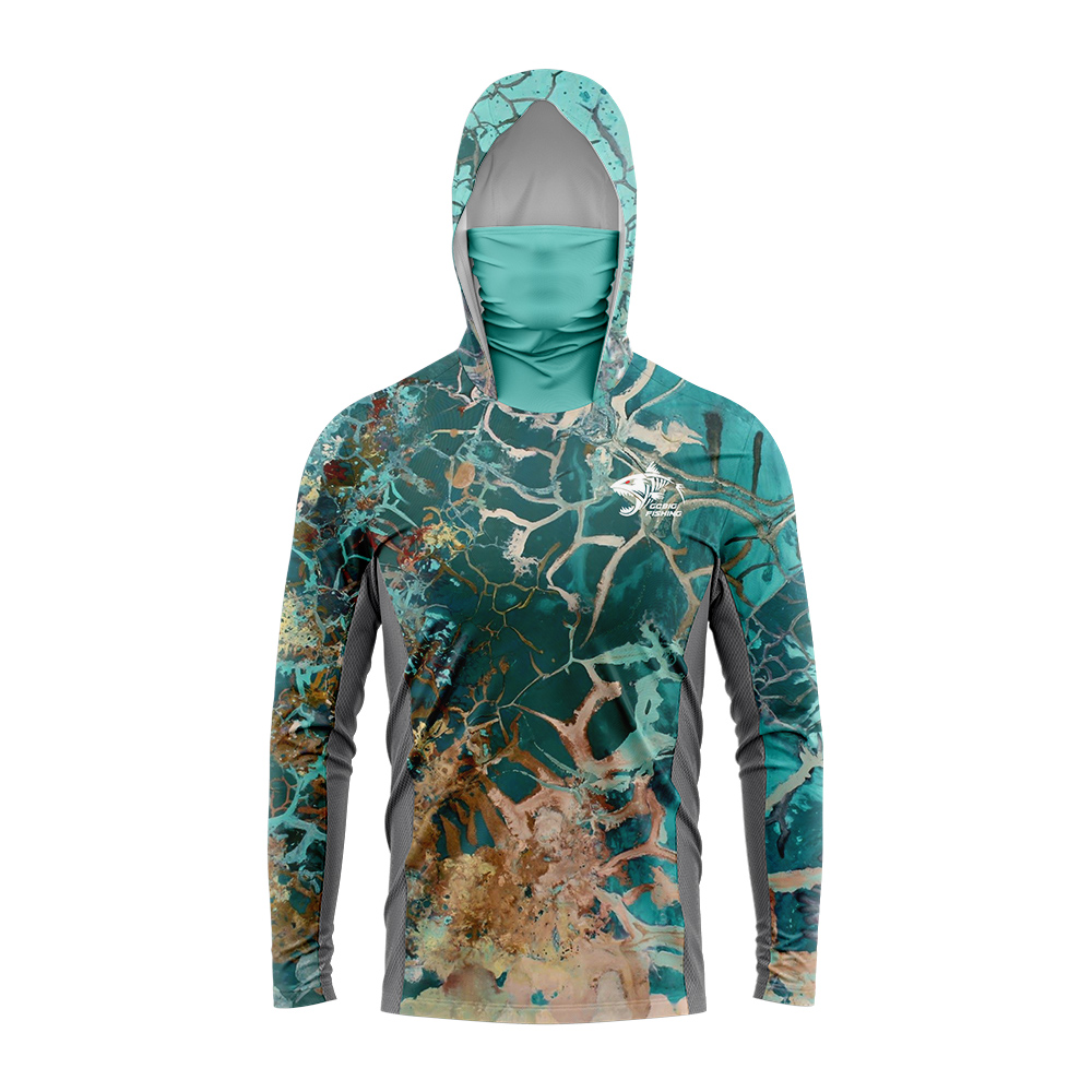 UPF50+ Hooded Fishing Shirt Bu - Summer Clothing Men review and price
