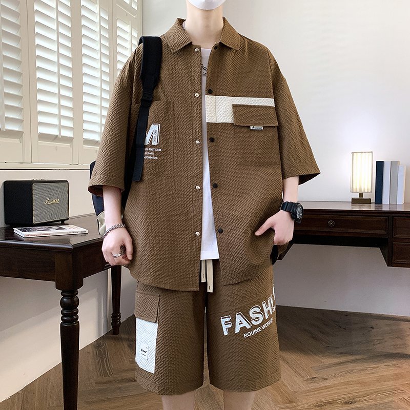 Fashion Men's Sets Top Shirts  - Summer Youth Clothing review and price