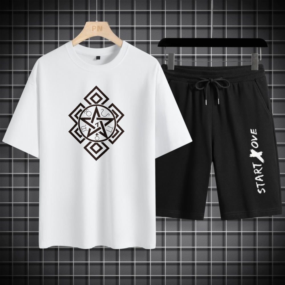 1pcs Men's t-shirt Sets 2026 S - Summer Youth Clothing review and price