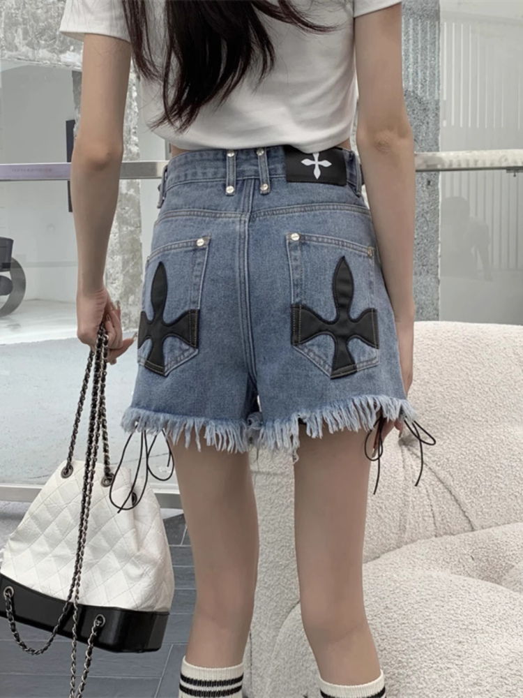 High Waist Denim Shorts for Wo - Summer Clothing Plus Size Women review and price