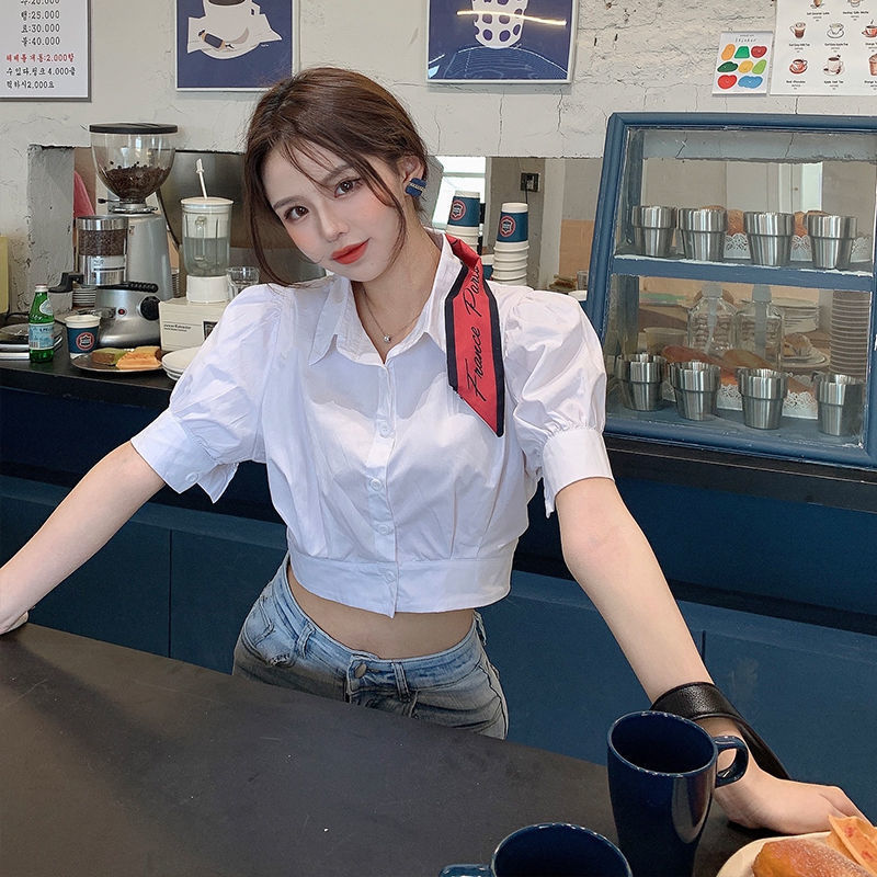 Korean Summer Puff sleeve Whit - Summer Youth Clothing review and price