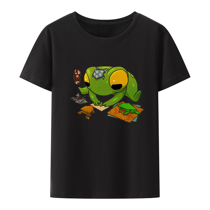 Cute Frog Making Origami Artwo - Summer Clothing Essentials Women review and price