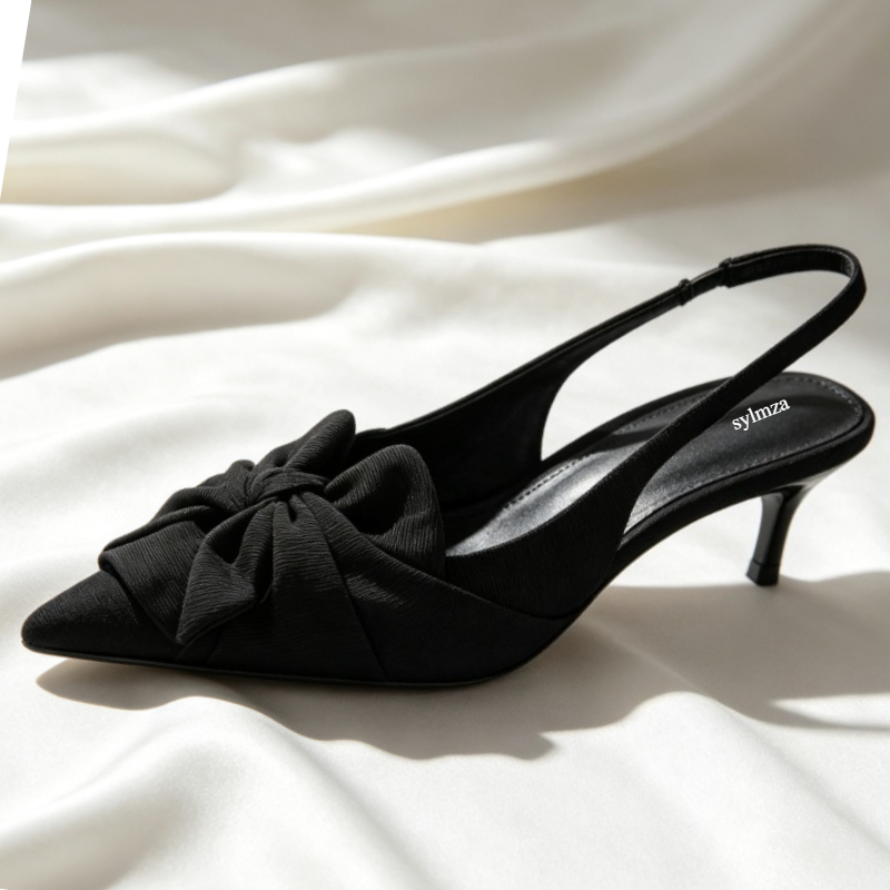 Elegant Bowknot Pointed Toe Pu - Summer Clothing Dress review and price